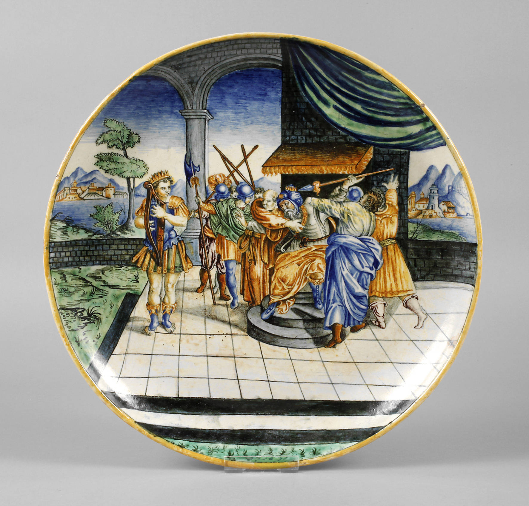 Italien großer Fayenceteller