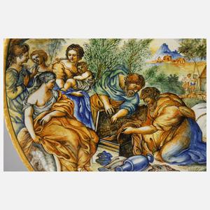 Italien großer Fayenceteller