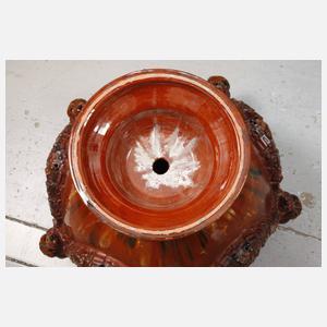 Clement Massier übergroßer Cachepot mit Säule