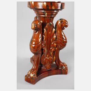 Clement Massier übergroßer Cachepot mit Säule