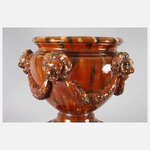 Clement Massier übergroßer Cachepot mit Säule