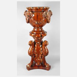 Clement Massier übergroßer Cachepot mit Säule