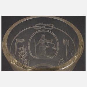 Freimaurer-Logenglas