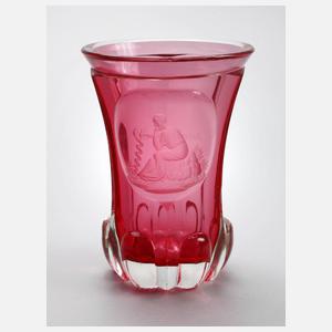 Großer Biedermeierbecher