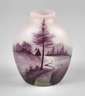 Kleine Jugendstilvase Landschaftsdekor