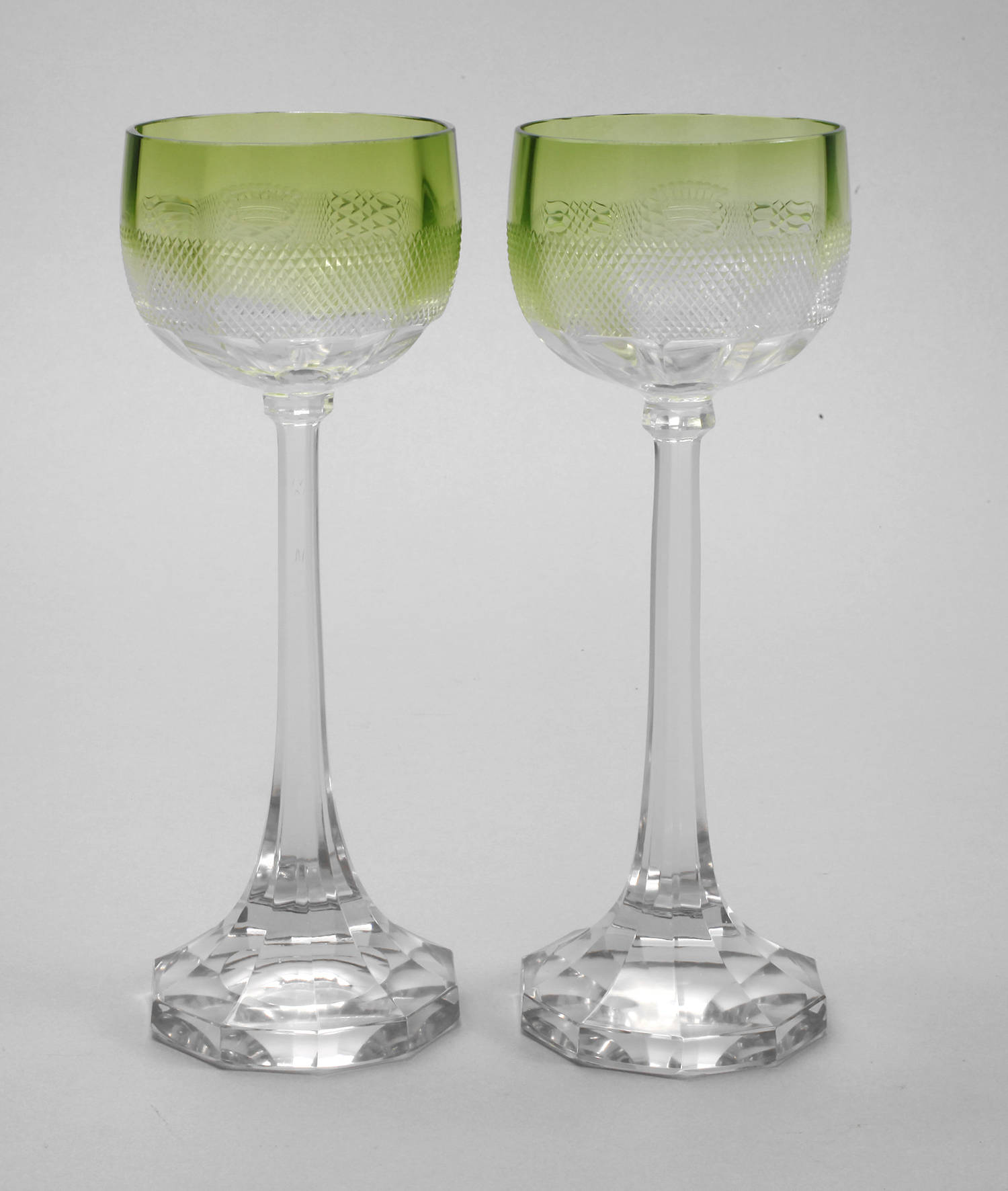 Moser Karlsbad vier Römer aus Adelsbesitz