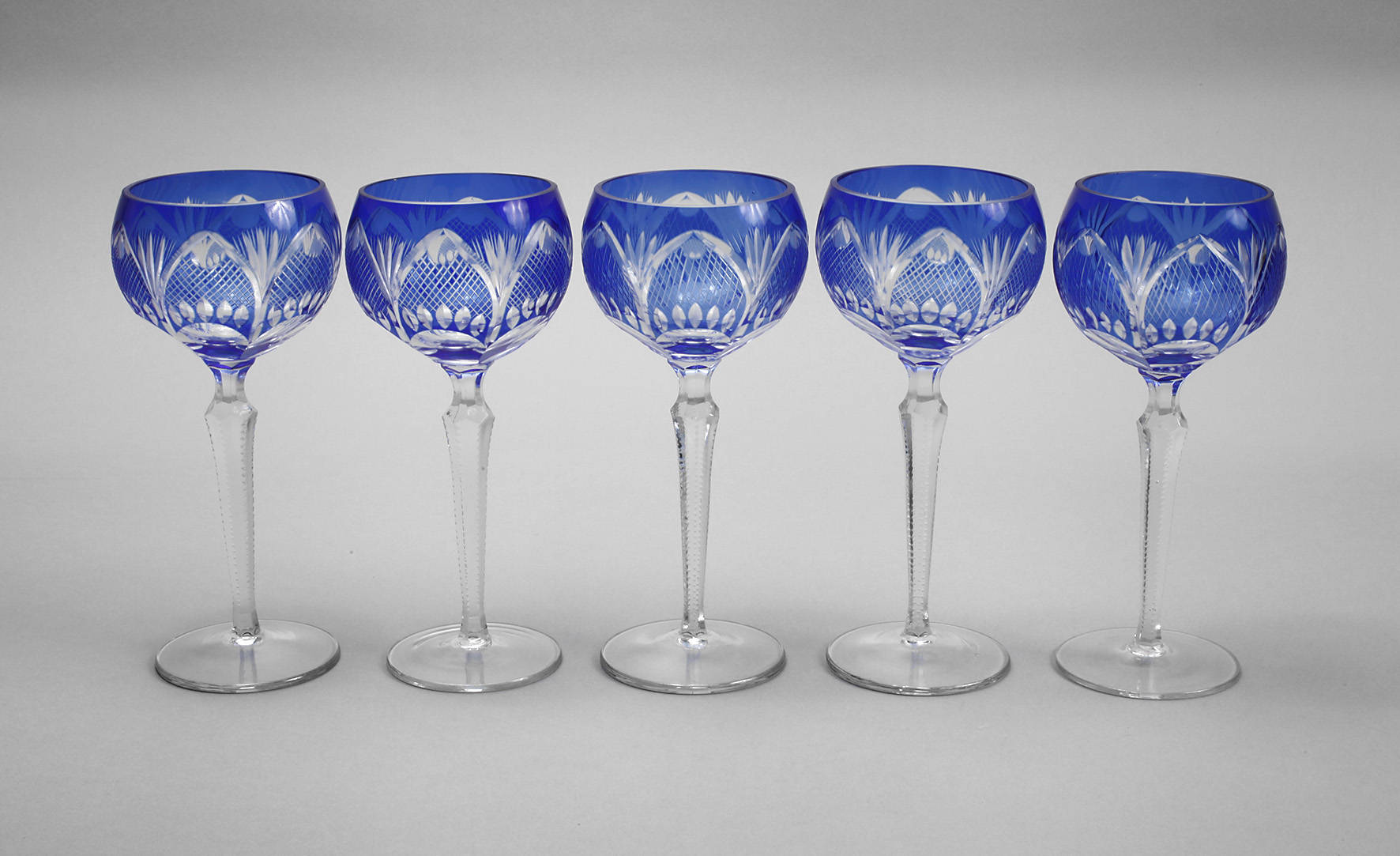 Fünf Römer Kristallglas