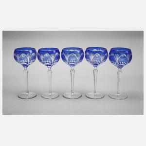 Fünf Römer Kristallglas