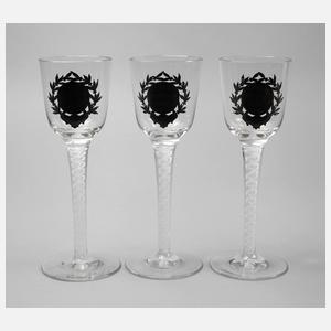 Josephinenhütte drei Fadengläser