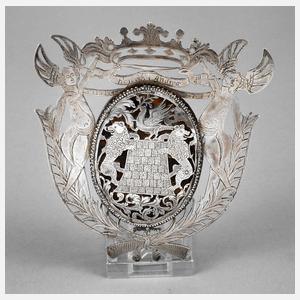 Barocke Monogrammplakette