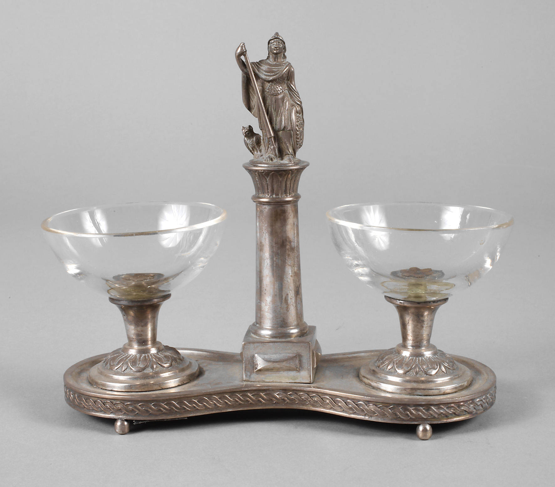Silber Saliere mit Pallas Athene