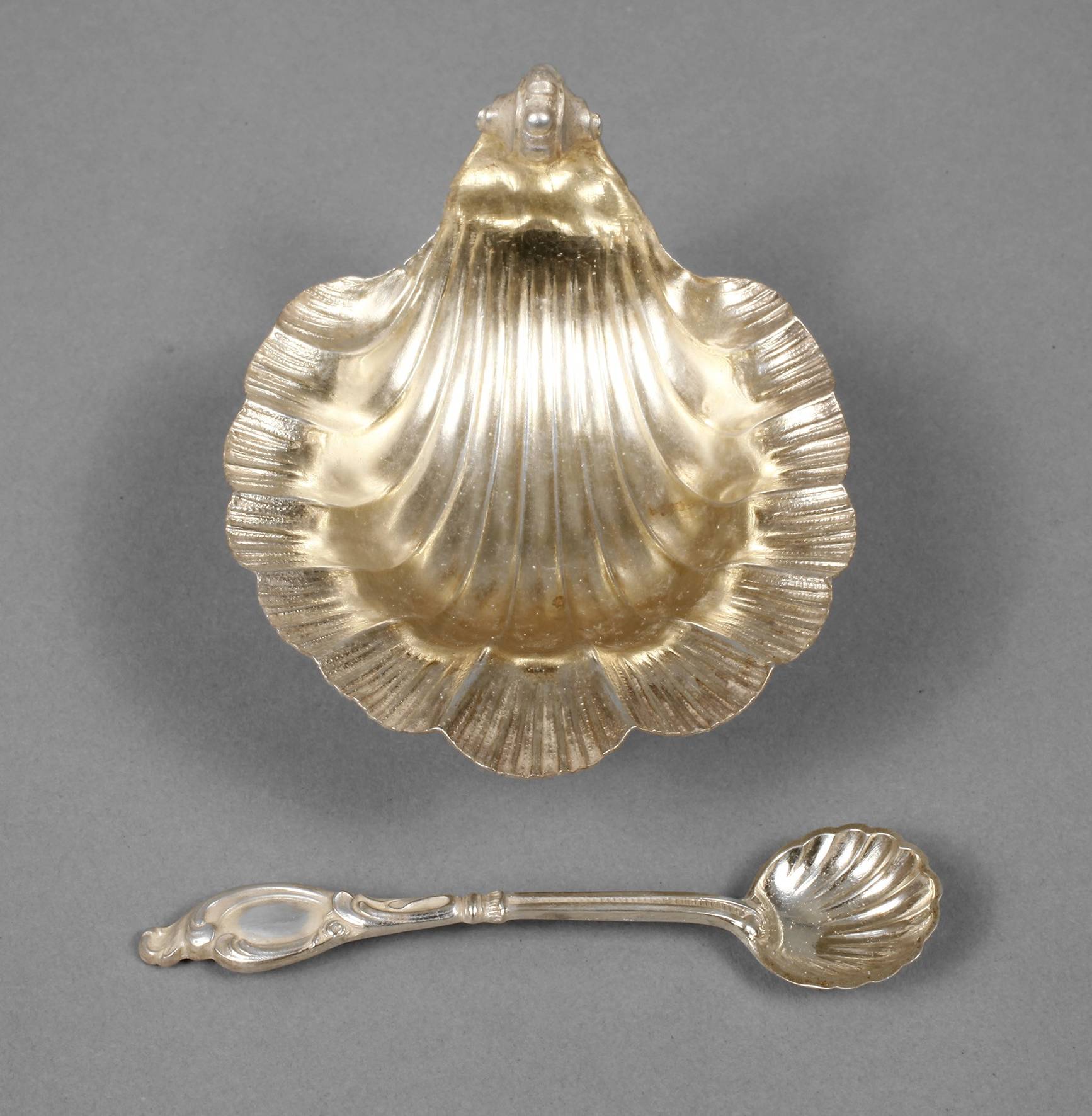 Silber Saliere mit Löffelchen