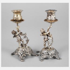 Zwei kleine Engelsleuchter