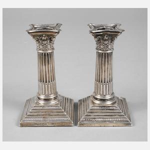 England Paar klassizistische Silberleuchter