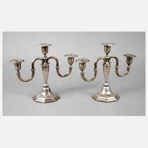 Paar Silberleuchter Art déco