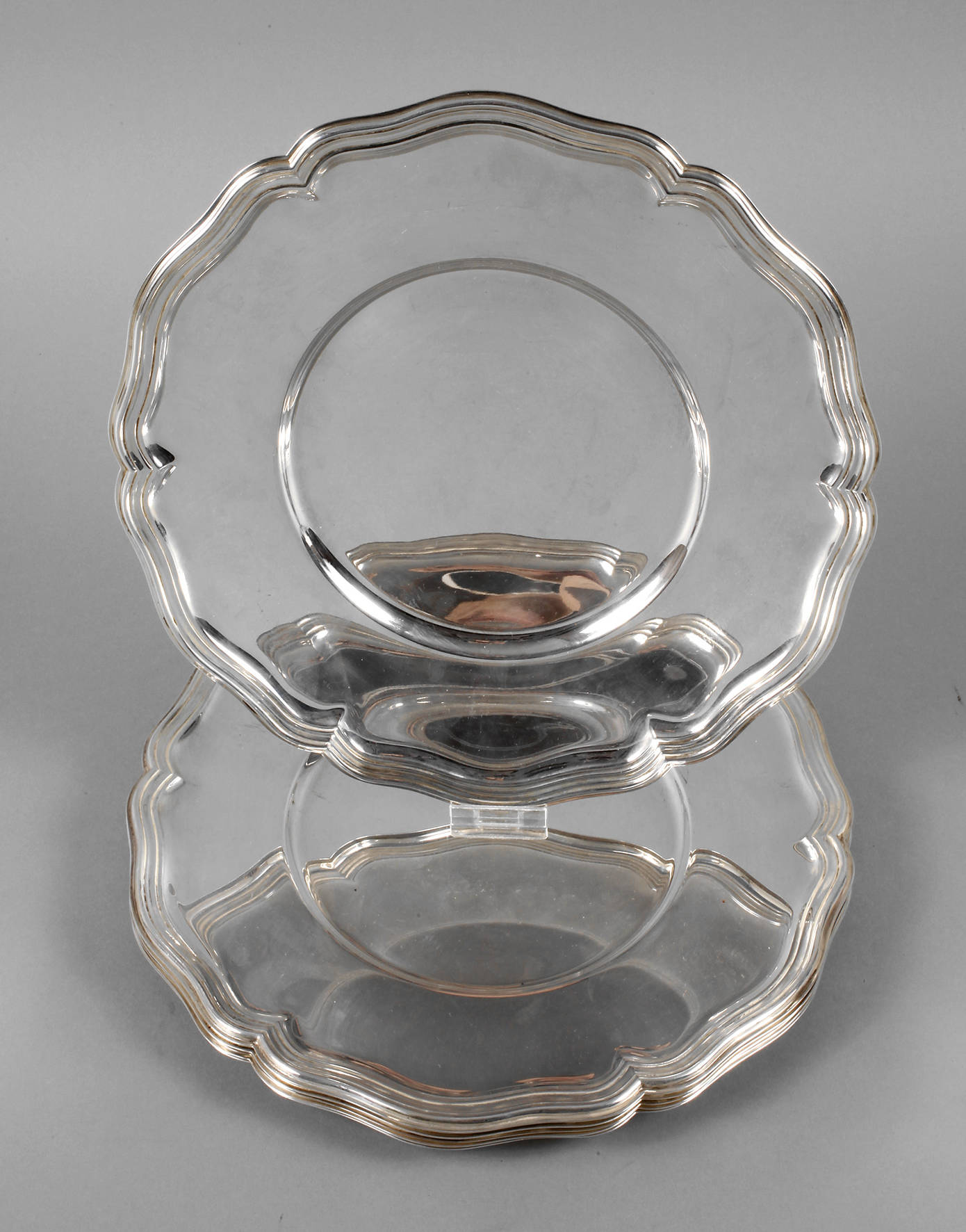 Silber sechs große Platzteller
