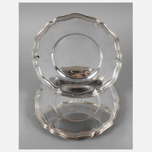 Silber sechs große Platzteller