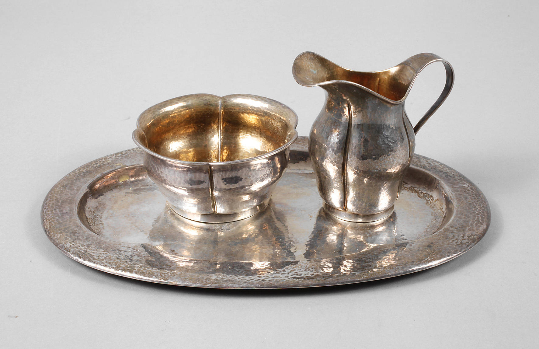 Silber Zucker-/Sahneset Art déco