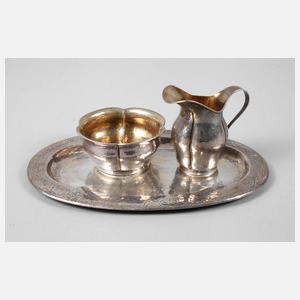 Silber Zucker-/Sahneset Art déco