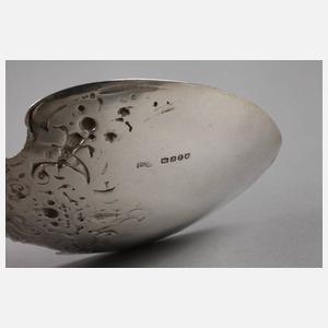 Zwei verzierte Silberlöffel