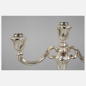 Silber Paar dreiflammige Kerzenleuchter