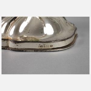 Silber Paar dreiflammige Kerzenleuchter