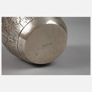 Paar massive Silberbecher