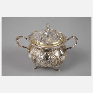 Silber Zucker-/Sahneset