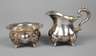 Silber Zucker-/Sahneset