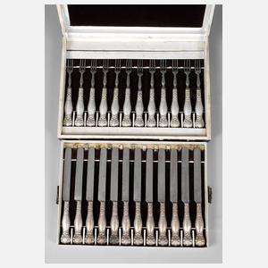 Zwölf Silbermesser Biedermeier