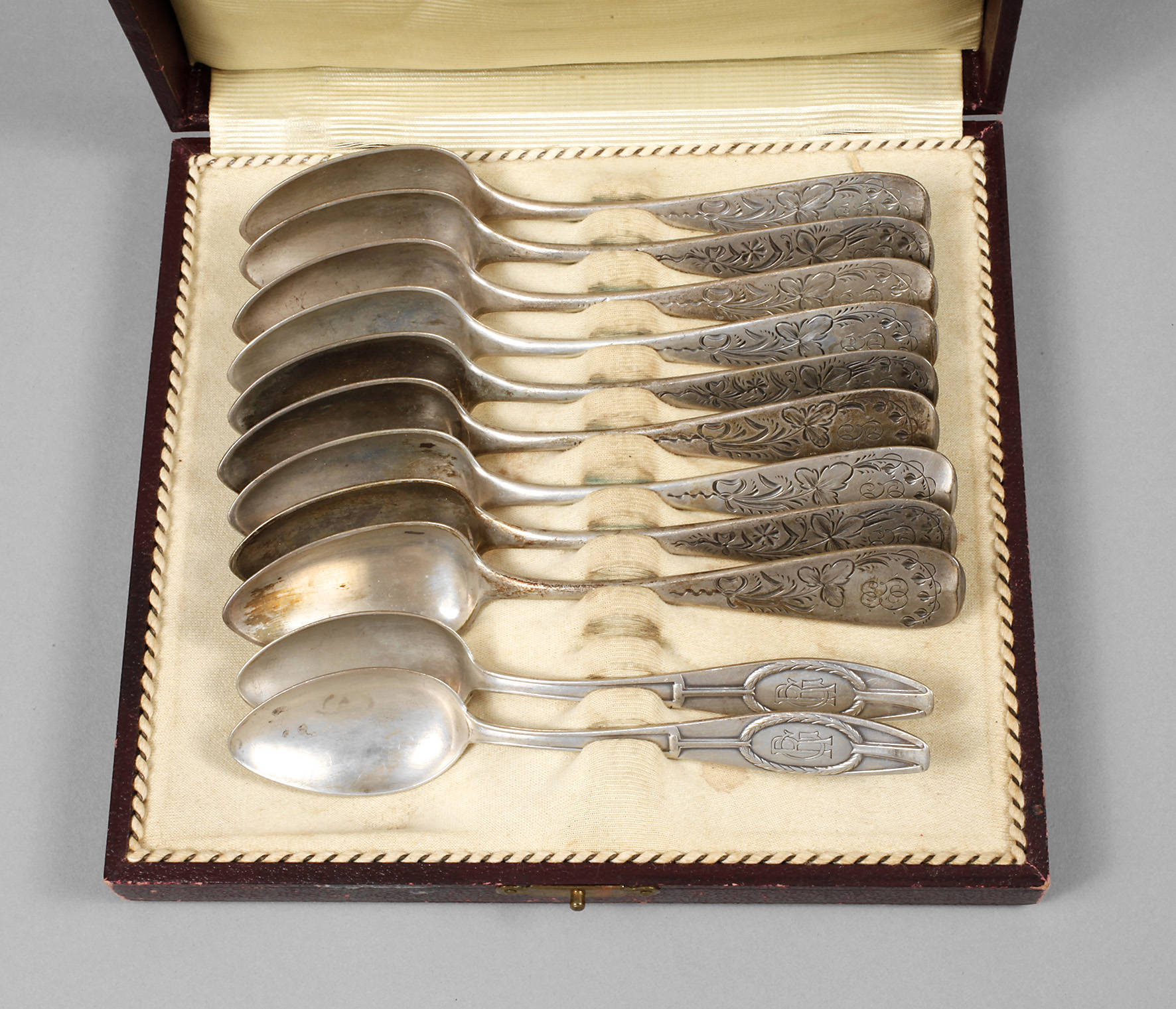 Elf Kaffeelöffel Silber