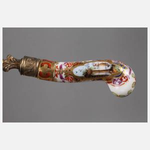 Silber-Eislöffel mit Porzellangriffen