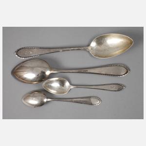 Silber Konvolut Kaffee- und Suppenlöffel