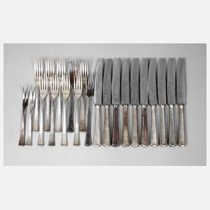 Konvolut Silberbesteck Art déco