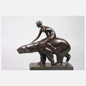 Berthold Nebel, Mädchenakt auf Eisbär