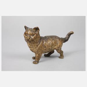 Wiener Bronze zwei Katzen