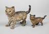 Wiener Bronze zwei Katzen
