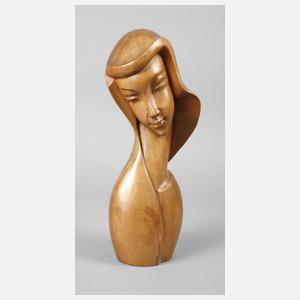 Geschnitzte Madonnenbüste