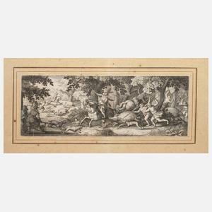 Pieter van Serwouters, ”Die Wildschweinjagd”