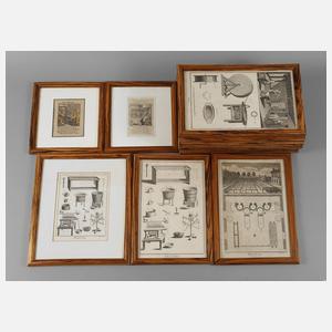 Grafiksammlung über Wachsherstellung