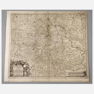 Frederick de Wit II., Karte Mitteldeutschland