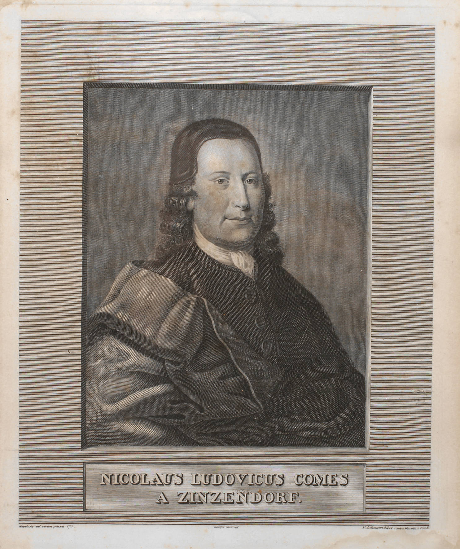 F. Lehmann, Portrait Reichsgraf Zinzendorf