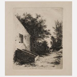 Prof. Adolph von Menzel, ”Hof mit Senkgrube”