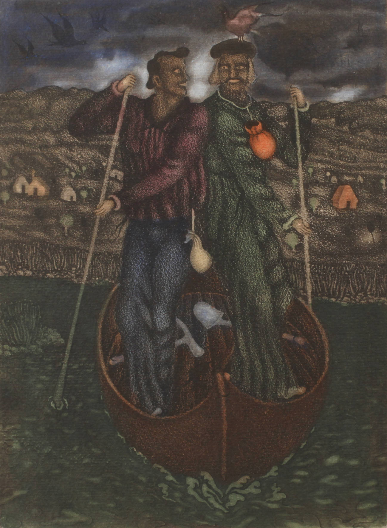 Prof. Arik Brauer, ”Durchs Wasser”