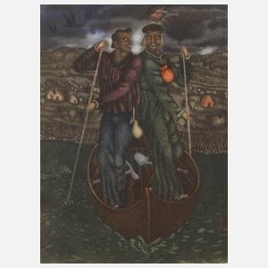 Prof. Arik Brauer, ”Durchs Wasser”