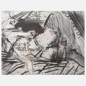 Prof. Sighard Gille, Liegender Akt