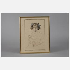 Hermann Grom-Rottmayer, Mädchen mit Puppe