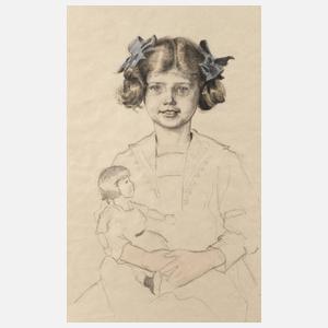 Hermann Grom-Rottmayer, Mädchen mit Puppe