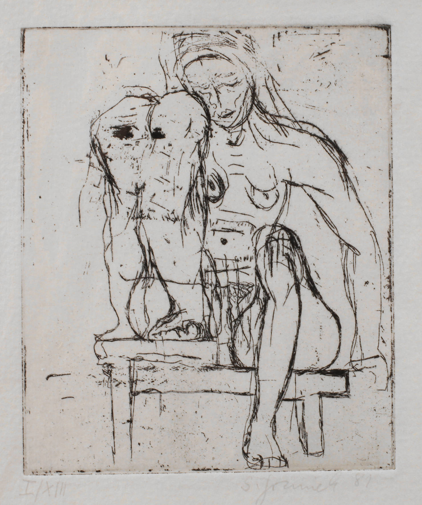 Sabina Grzimek, Sitzender Akt