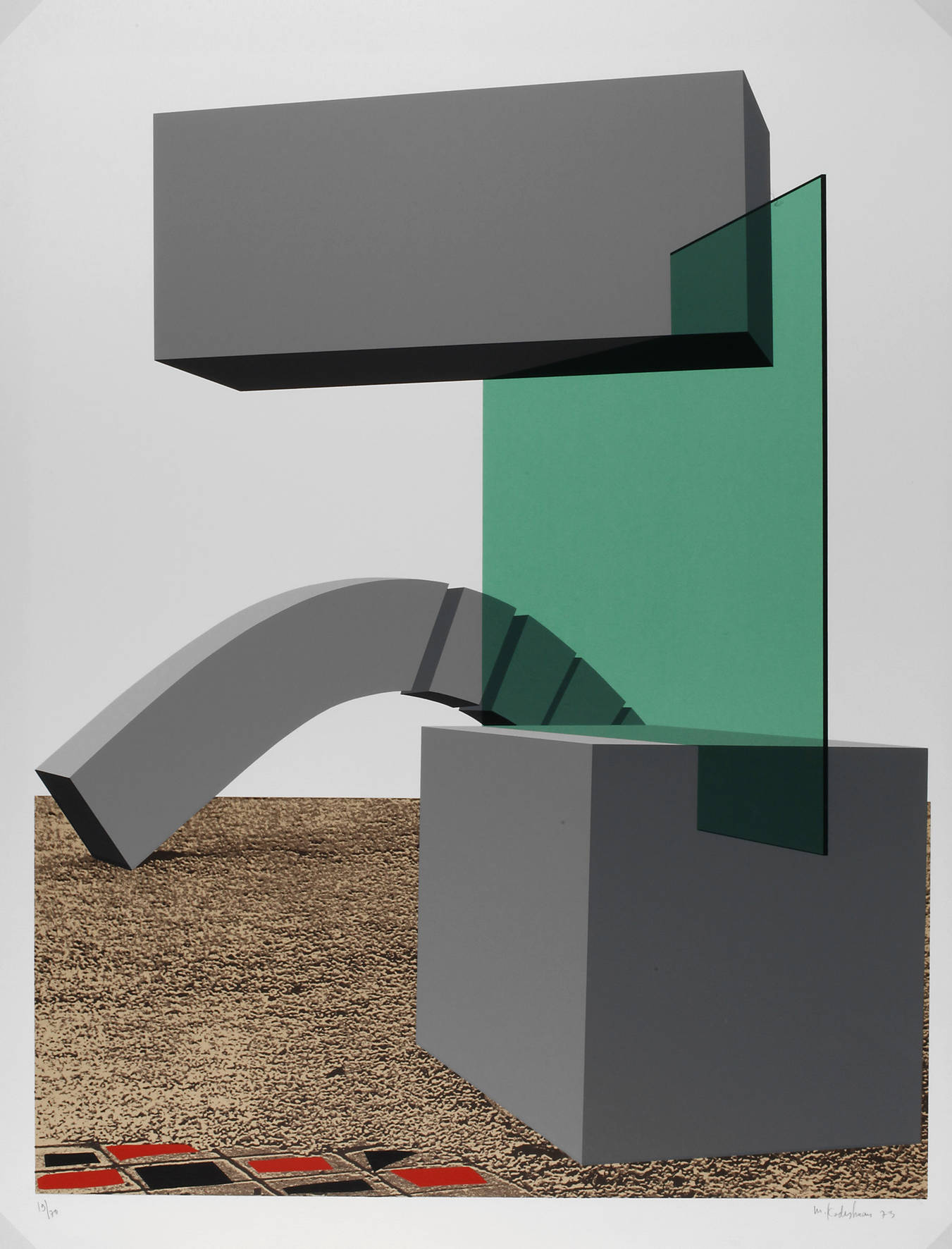 Menashe Kadishman, Geometrische Komposition